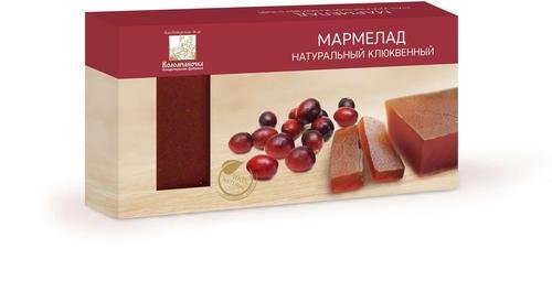  Мармелад пластовый 210г клюквенный в Сибае