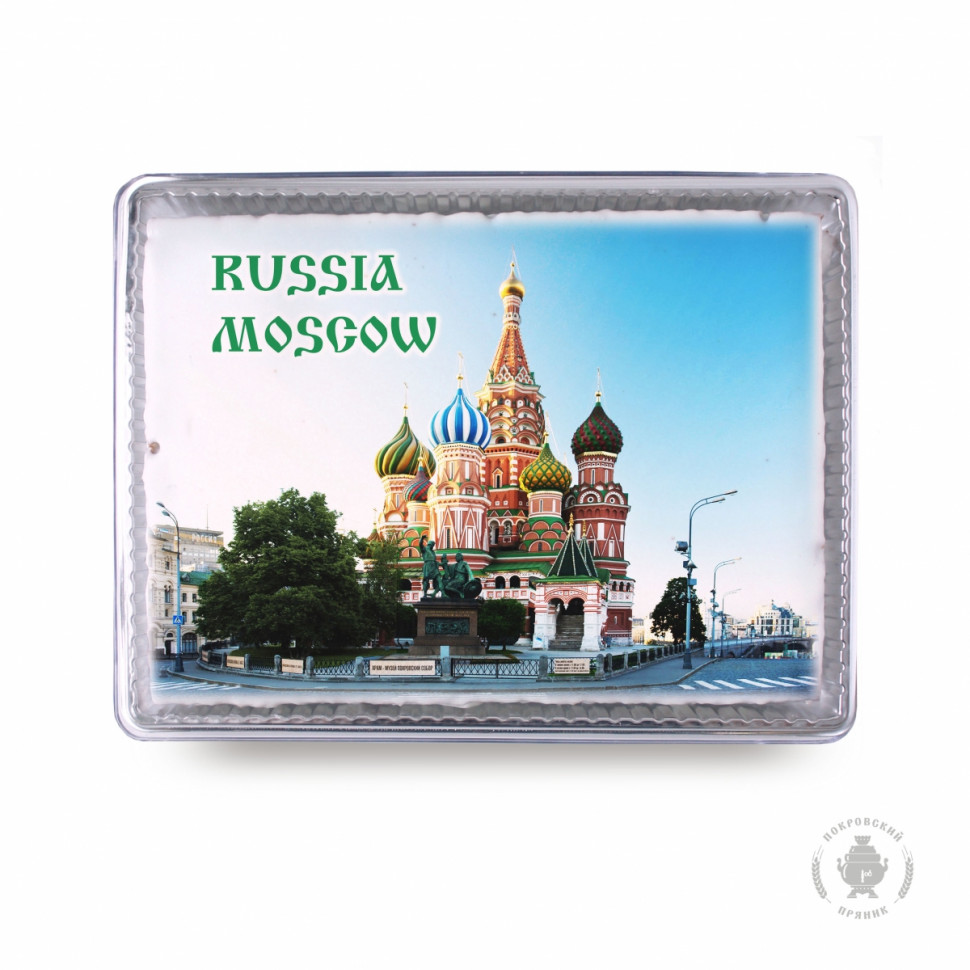  Пряник 600г RUSSIA MOSCOW с фотопечатью (в подарочной пластиковой упаковке)  в Сибае